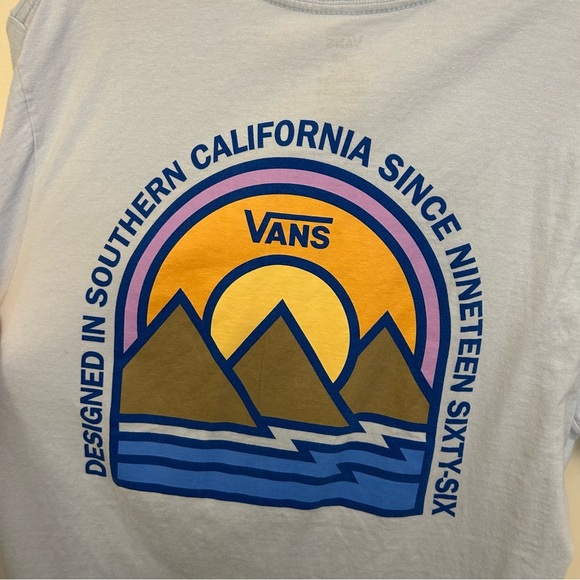 Vans Off The Wall Southern California Light Blue Graphic T-Shirt Size M - Picture 6 of 6